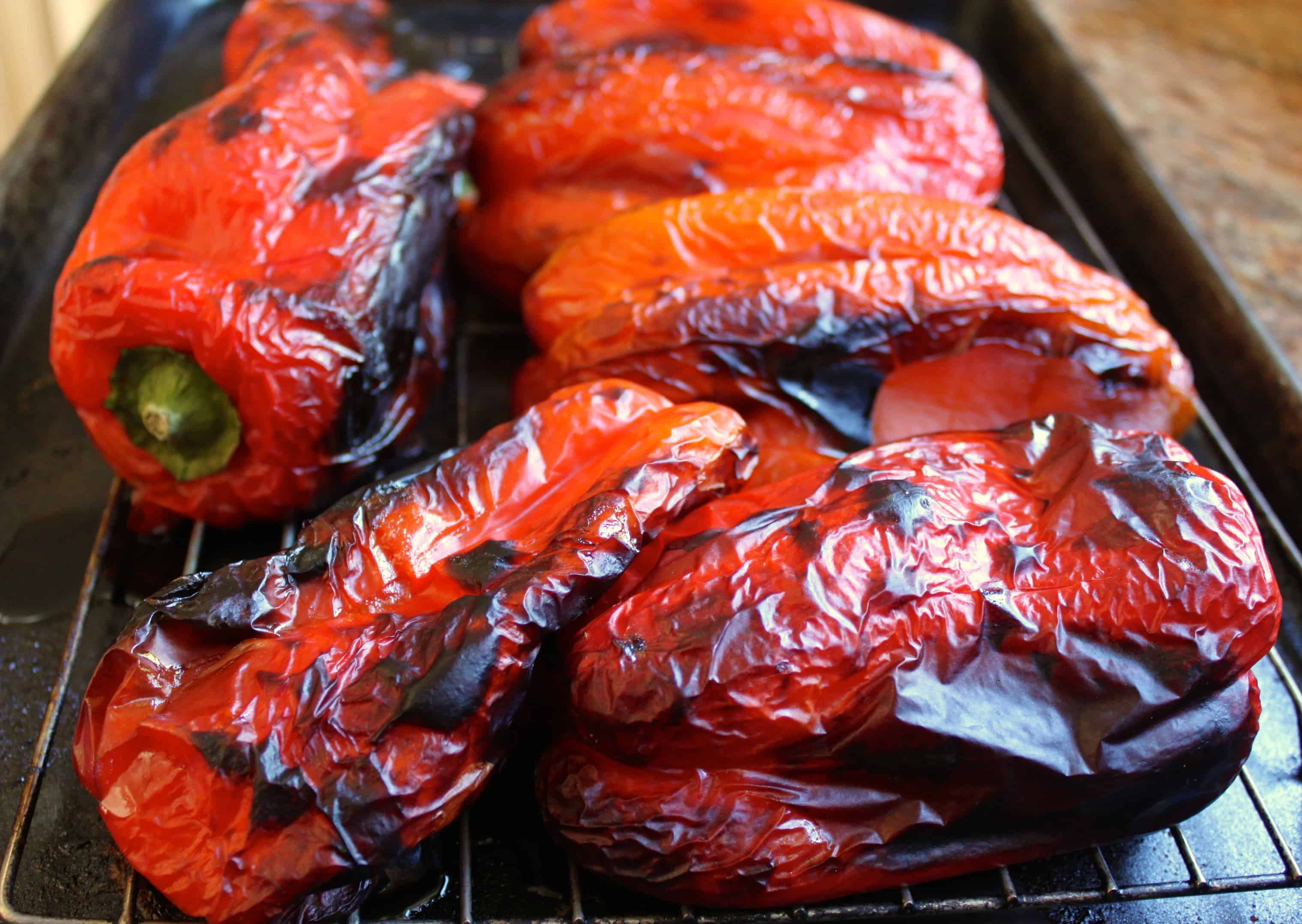 How To Roast Red Peppers And Italian Red Pepper Antipasto Christina S Cucina