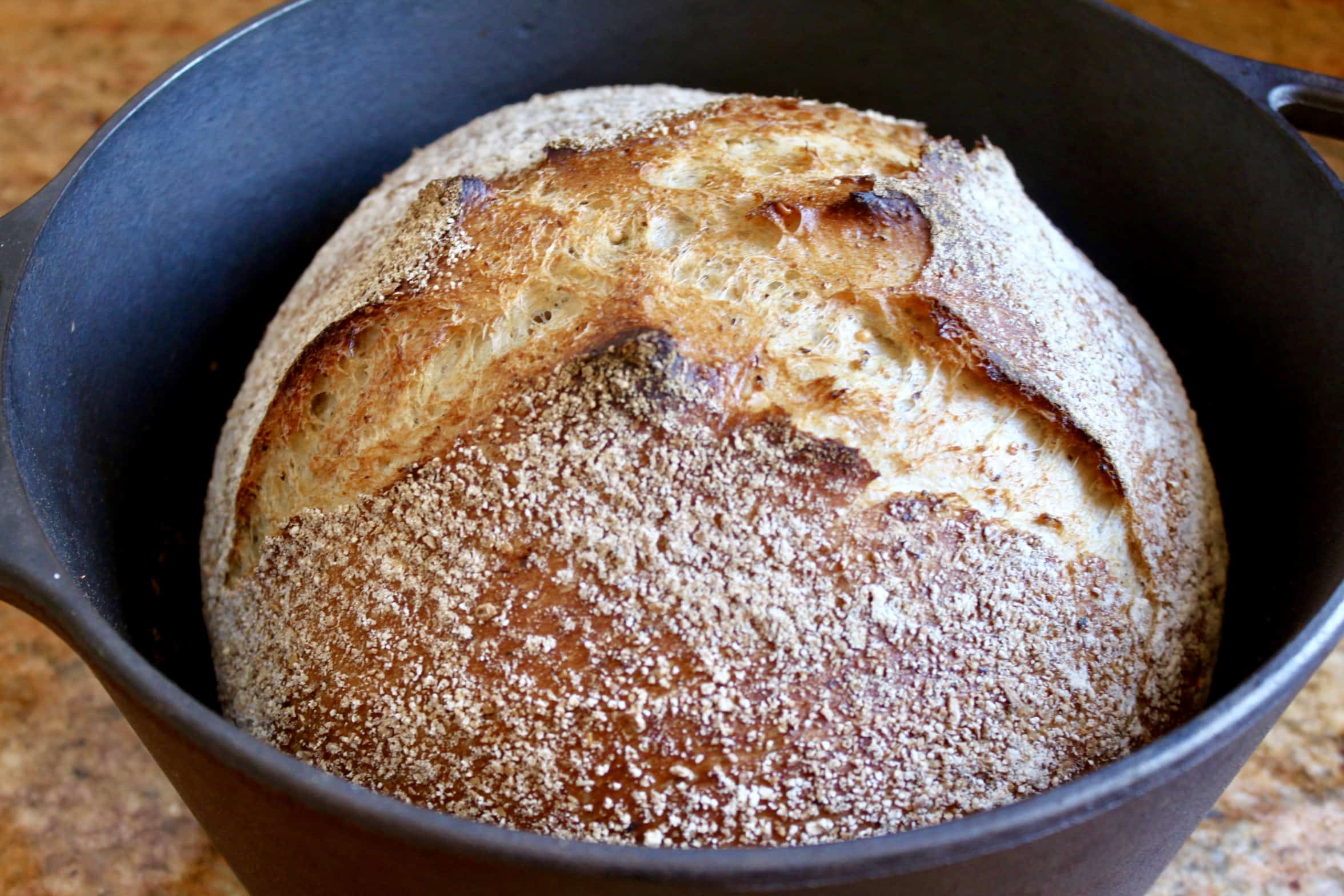 No Knead Dutch Oven Bread - Cast Iron Recipes