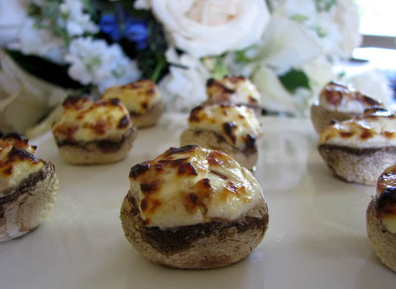 bacon and cream cheese filled mushrooms recipe appetizer appetiser easy impressive dinner party cocktail