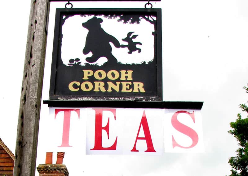 afternoon tea scones pooh corner sign