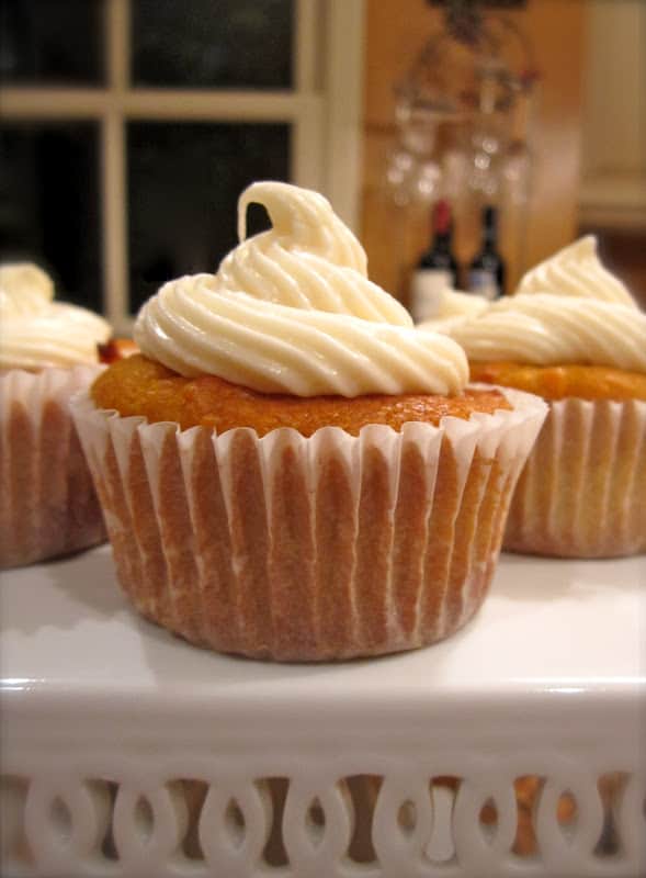 pumpkin carrot cupcakes with cream cheese frosting