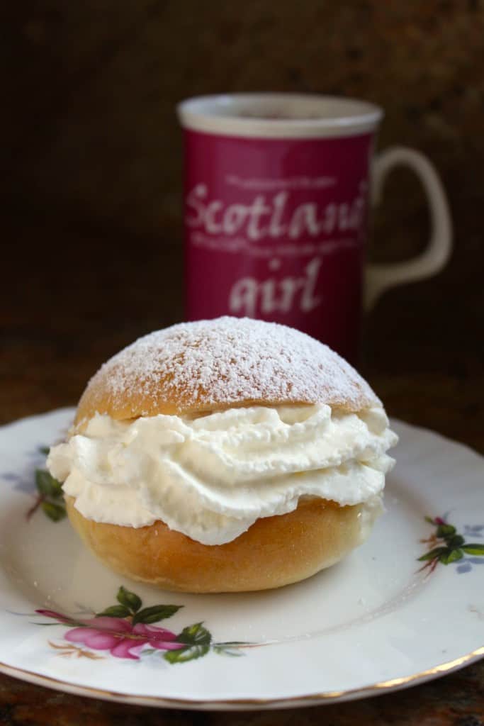 mug and scottish cream bun