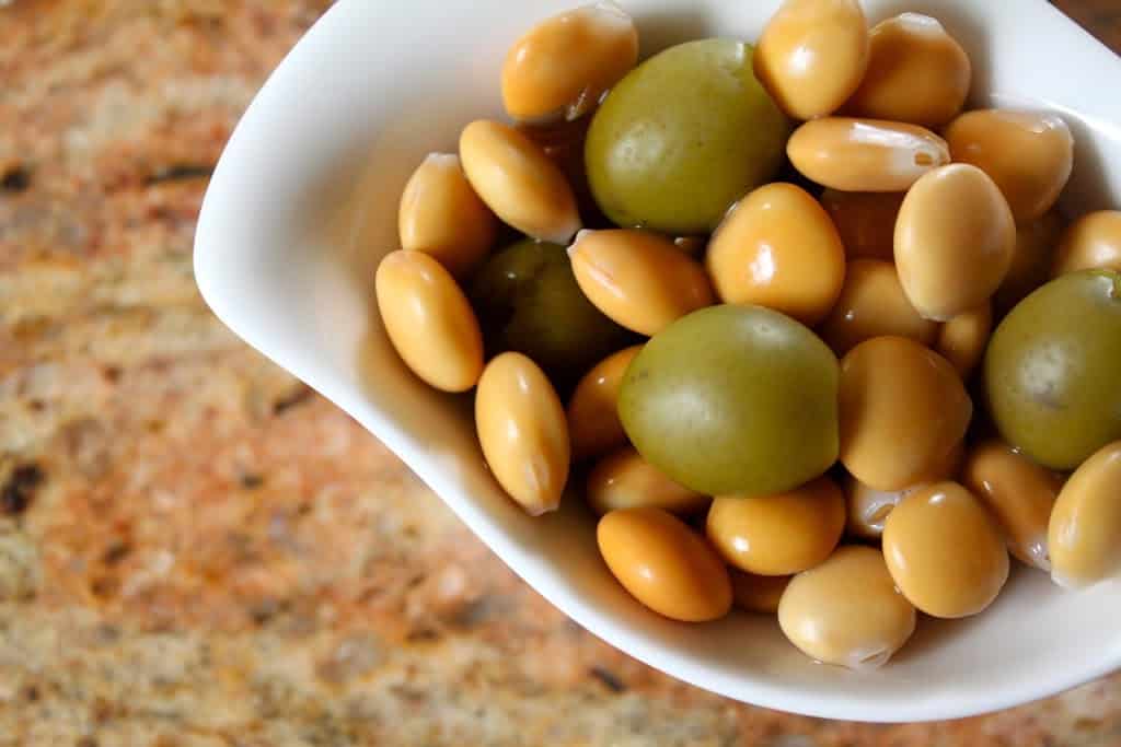 lupini beans with olives