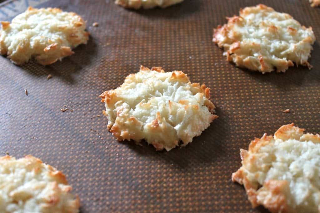 coconut macaroons on tray