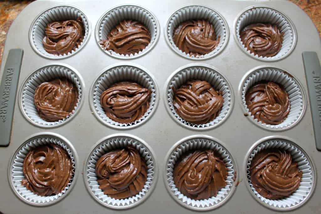 buttermilk chocolate cupcakes ready to bake