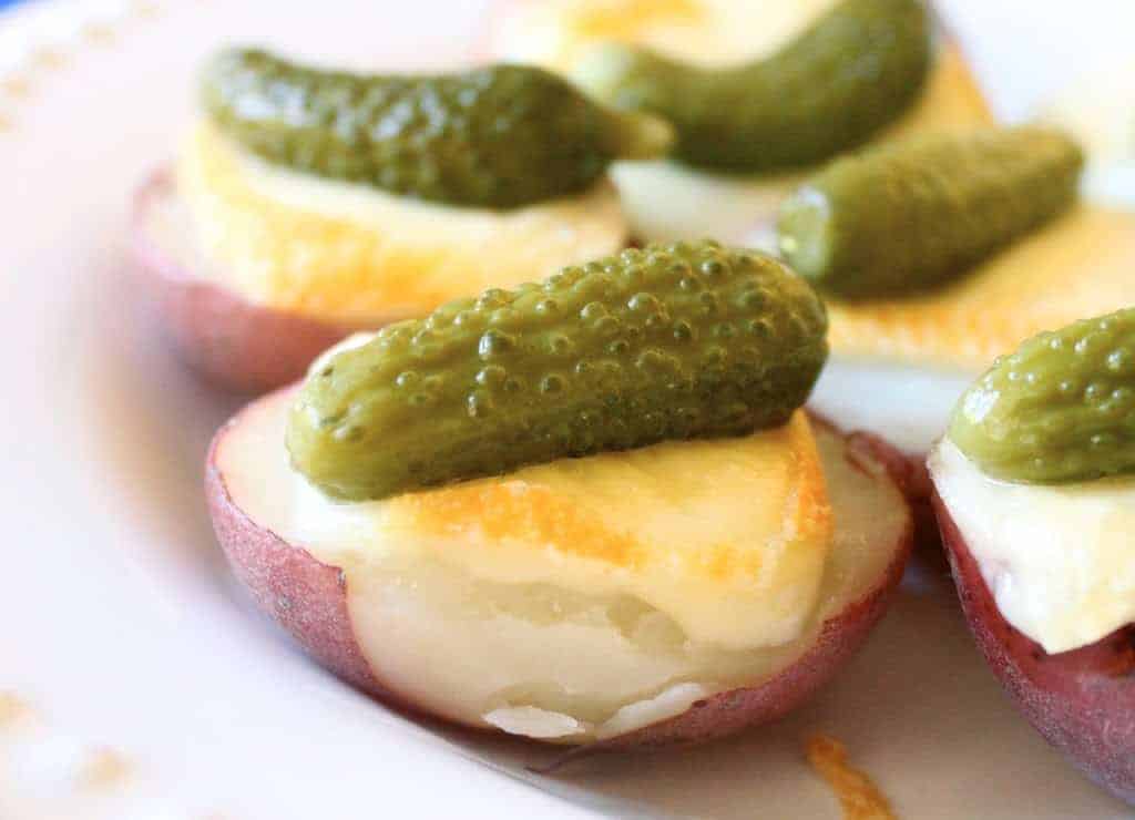 Raclette with Potatoes and Cornichons