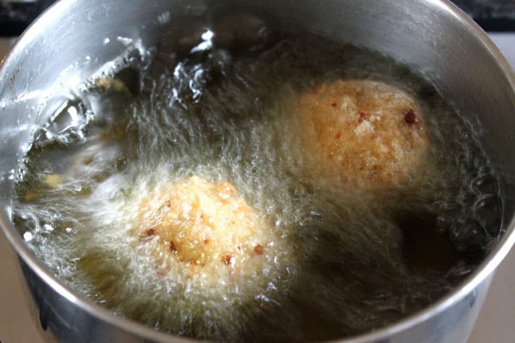 frying potato croquettes