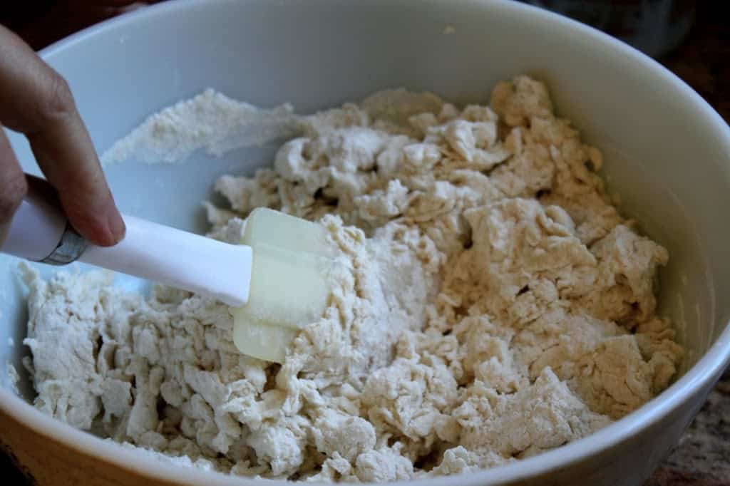 making scone dough