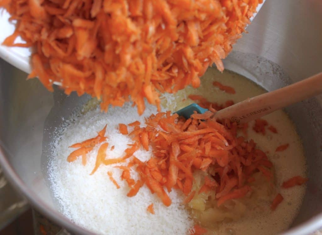 Making Pineapple Carrot Cake