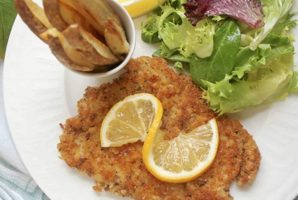 pork schnitzel on a plate