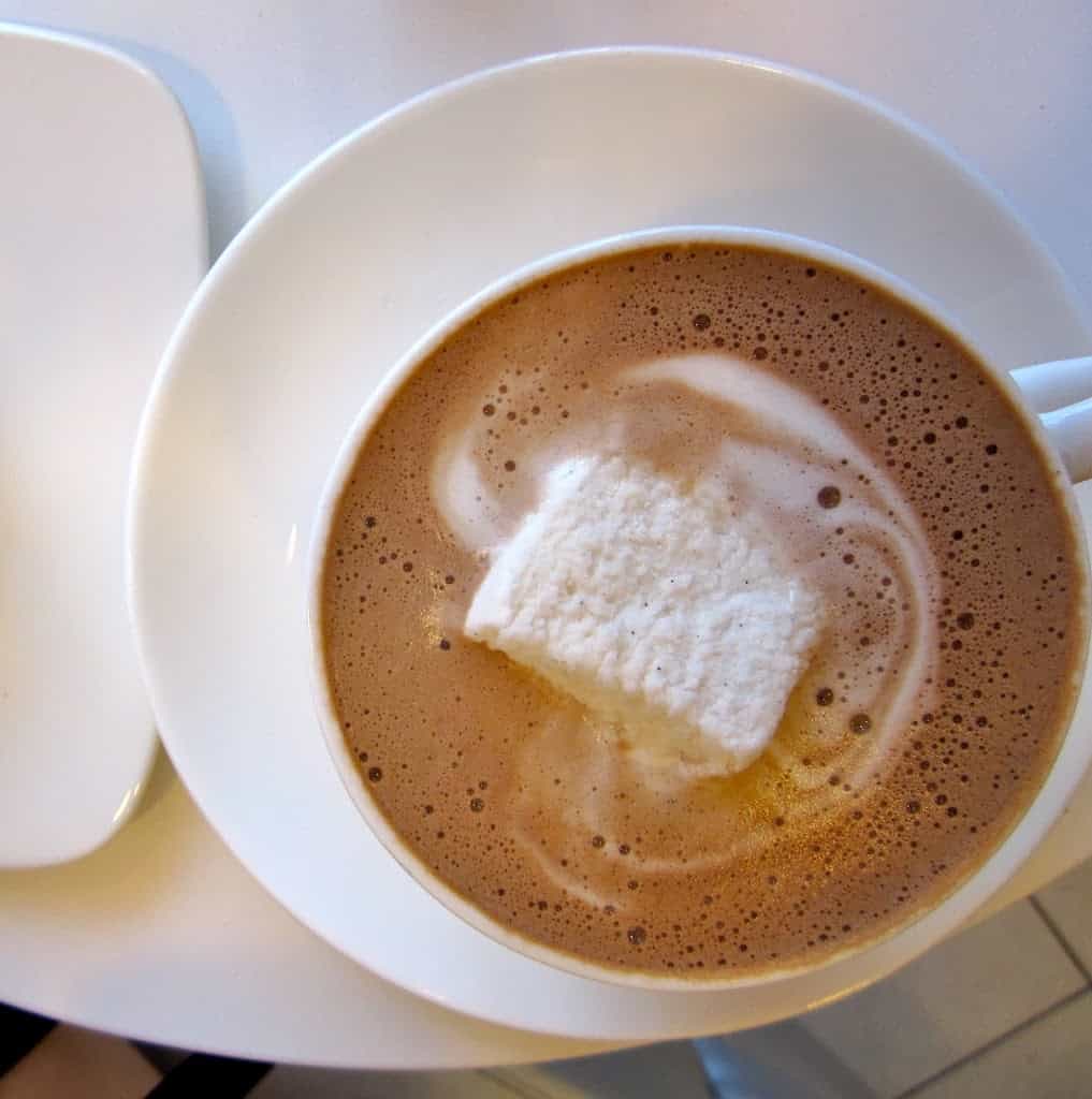 hot cocoa and marshmallow