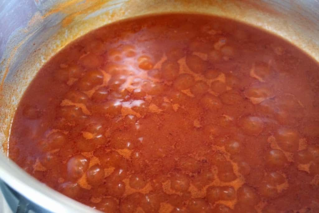 hot sauce in a pot