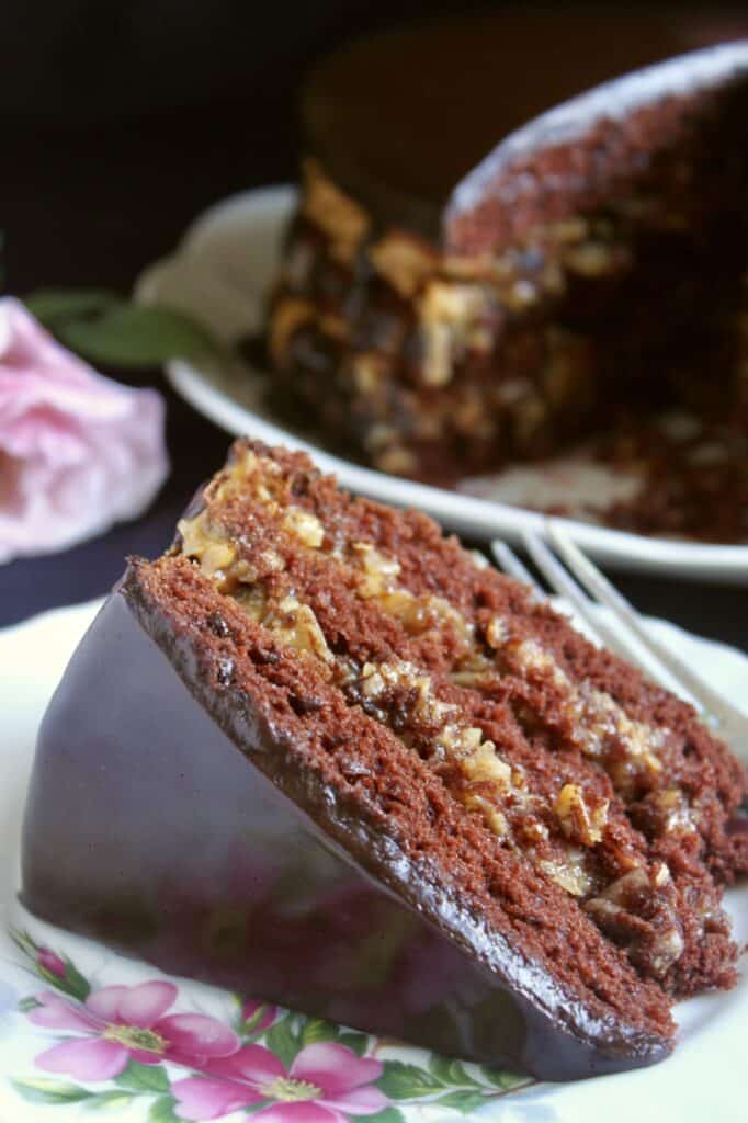 German Chocolate Cake (Triple Layer Recipe with Chocolate Ganache ...