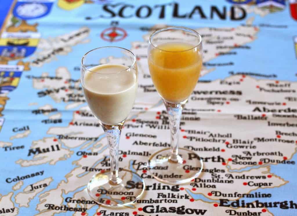 atholl brose on tea towel map of Scotland