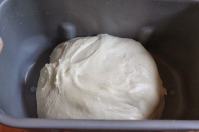 dough in a bread machine