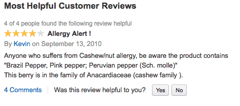 Hidden Allergens: Pink Peppercorns, Tree Nut Allergies and how an ...