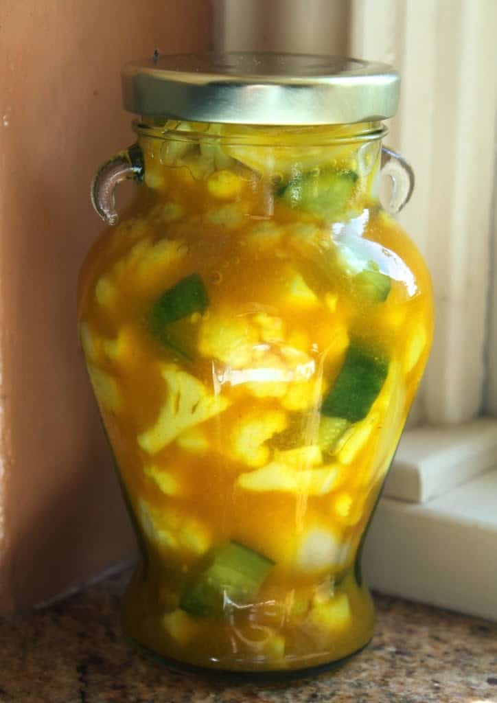 piccalilli in a fancy jar