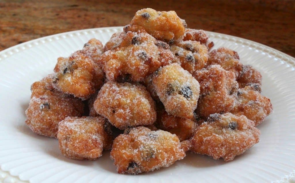 Traditional frittelle di riso or Italian Rice fritters for St Joseph's Day