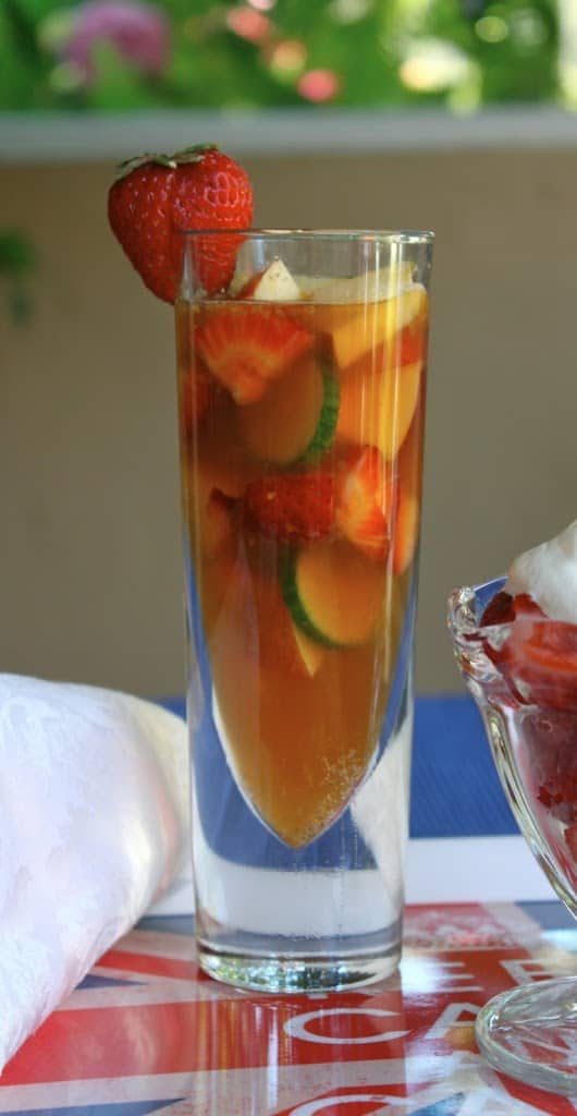 Pimm's Cup in a tall glass