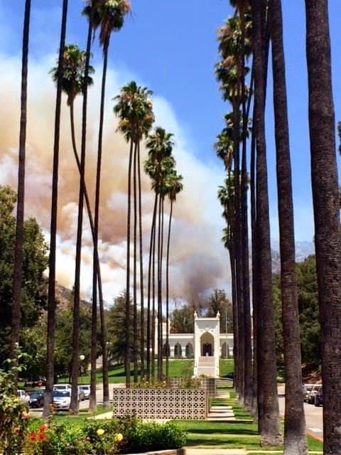 Brand park on fire