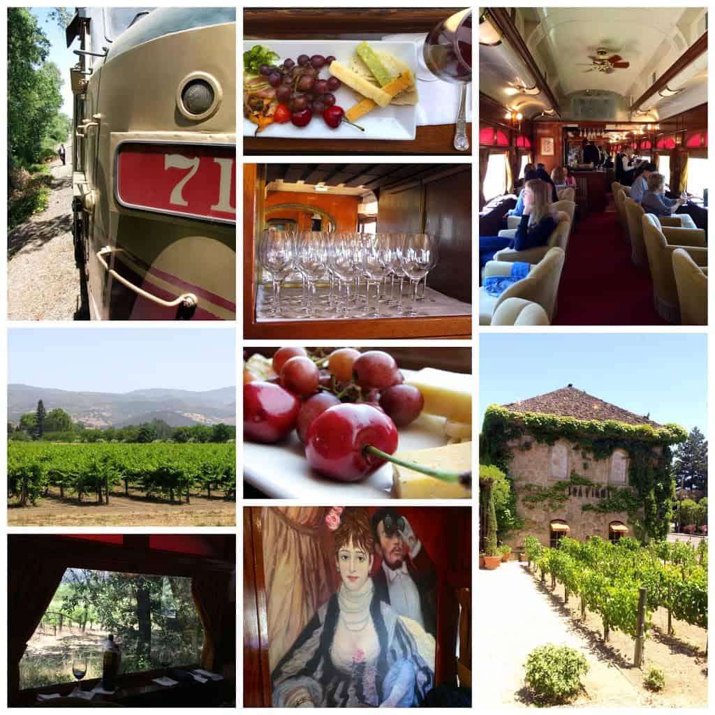 Napa Valley Wine Train collage