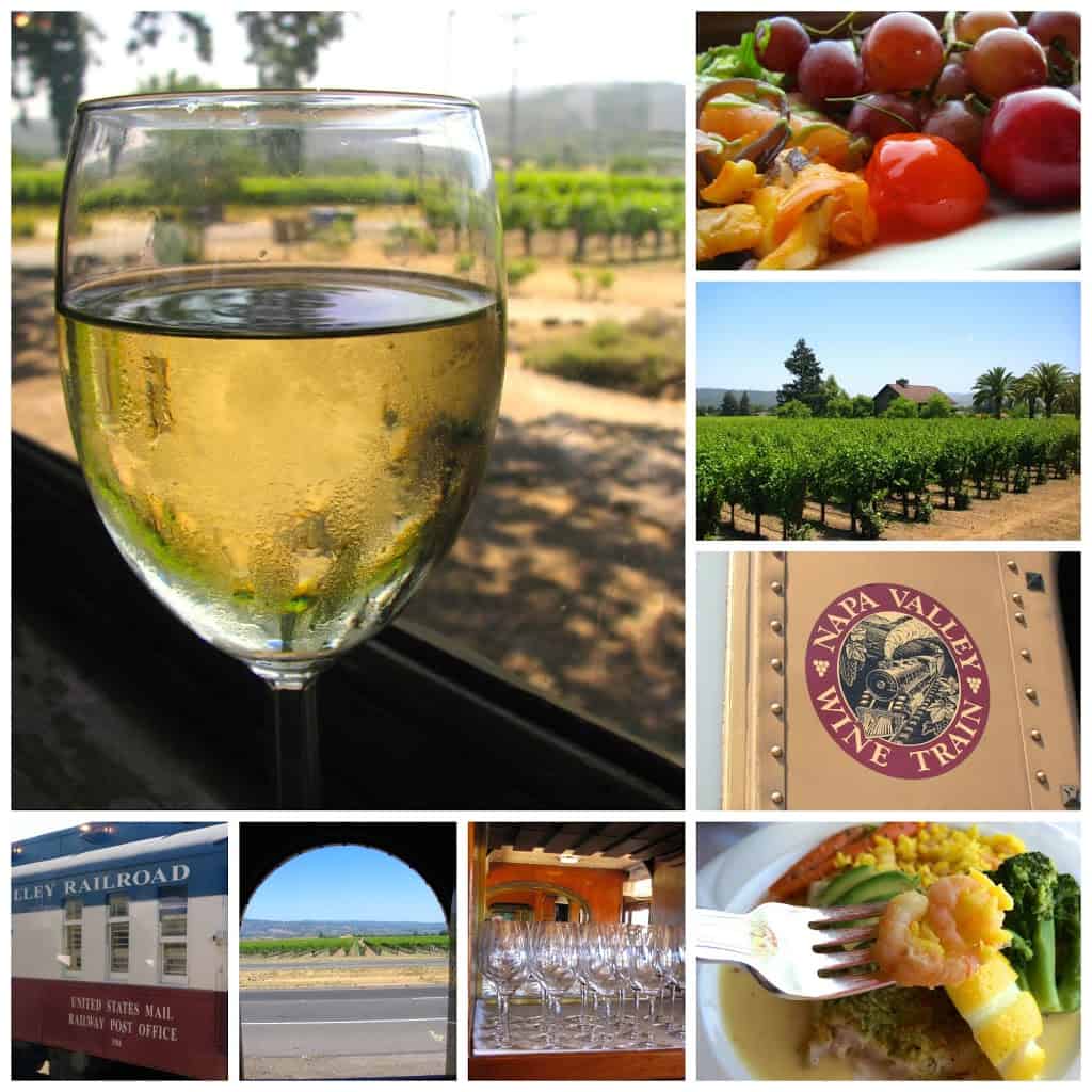 glass of wine and food pic collage