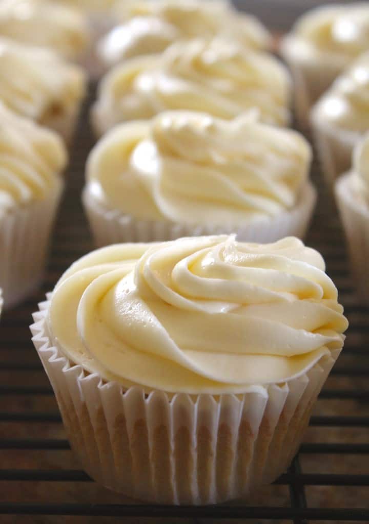 White Russian Cupcakes in a Row