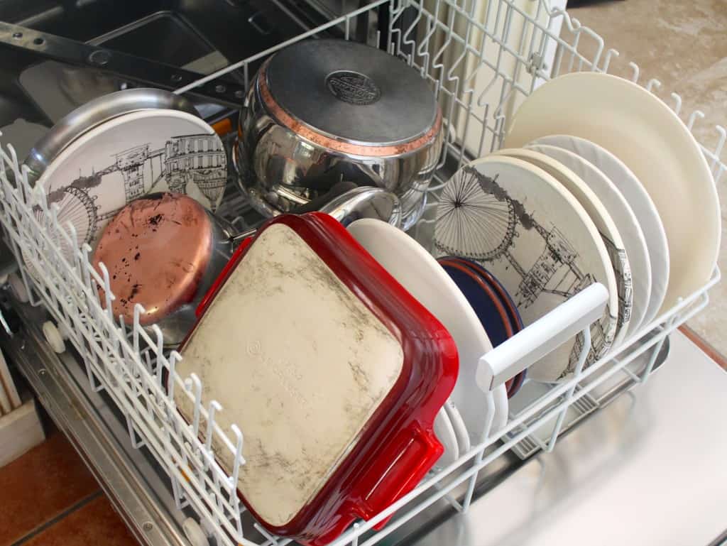 Miele loaded dishwasher and a review