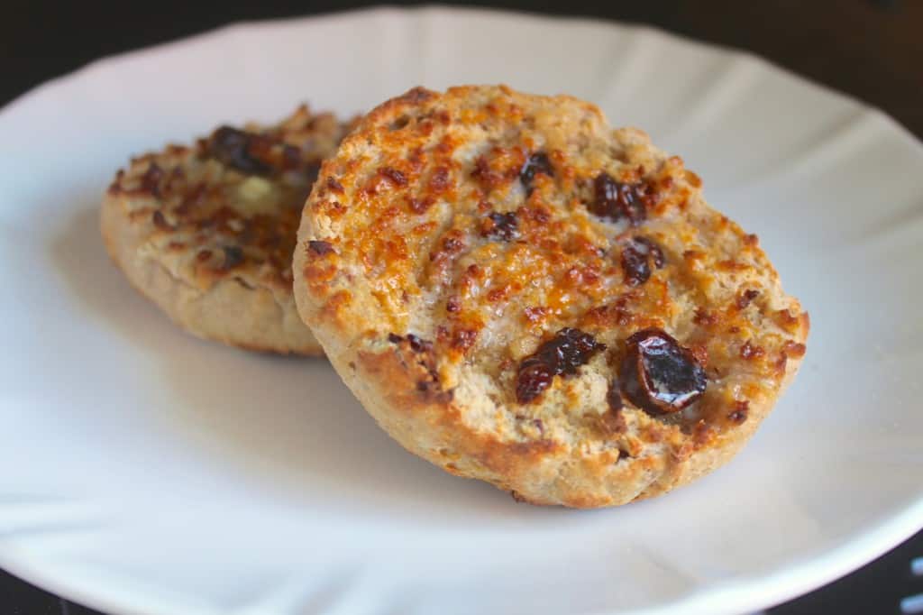 Buttered Cinnamon Raisin English Muffin