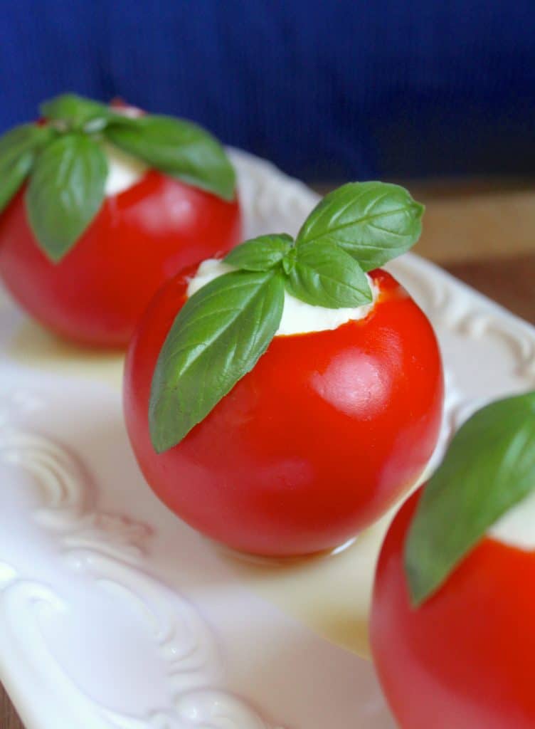 Burrata Filled Tomatoes