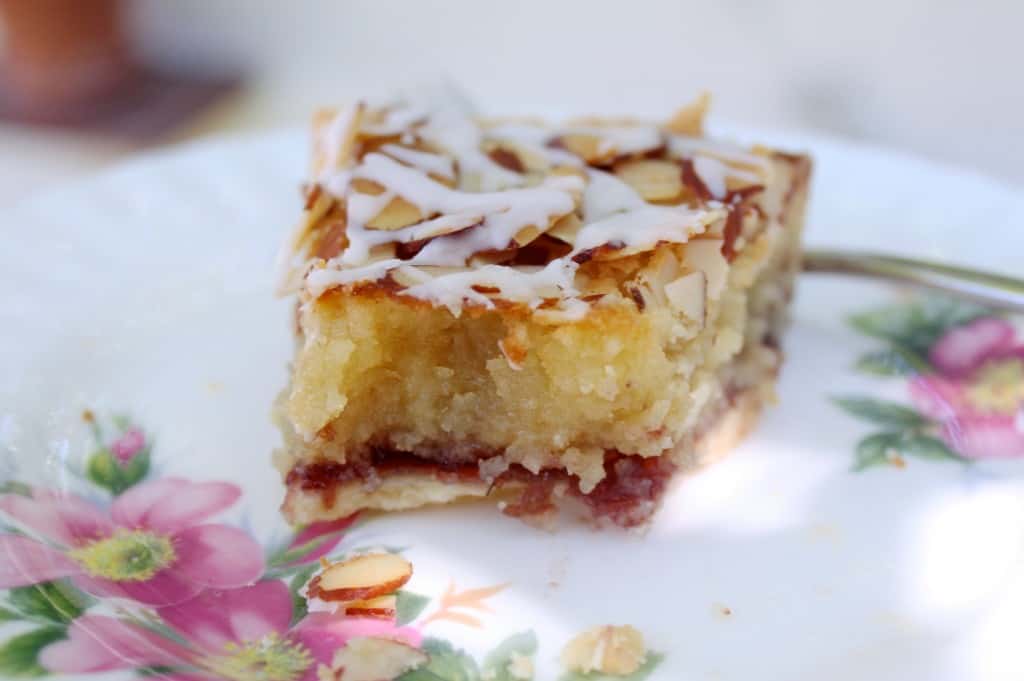 Mary Berry's Bakewell tart slice on a plate
