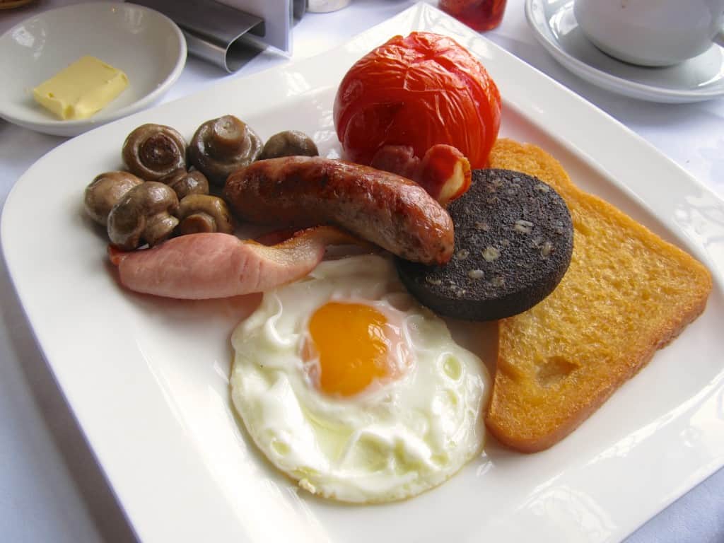 full English breakfast at the Mermaid Inn in Rye