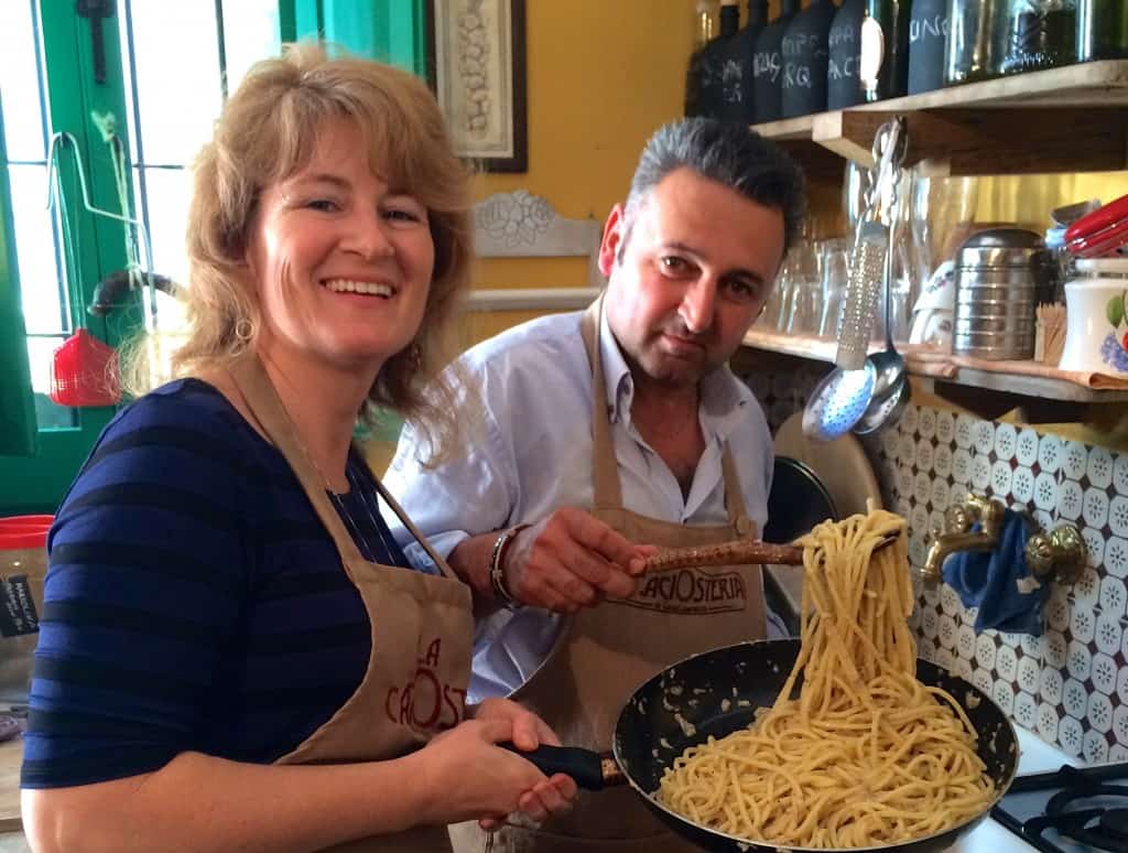 cooking pasta cacao e pepe