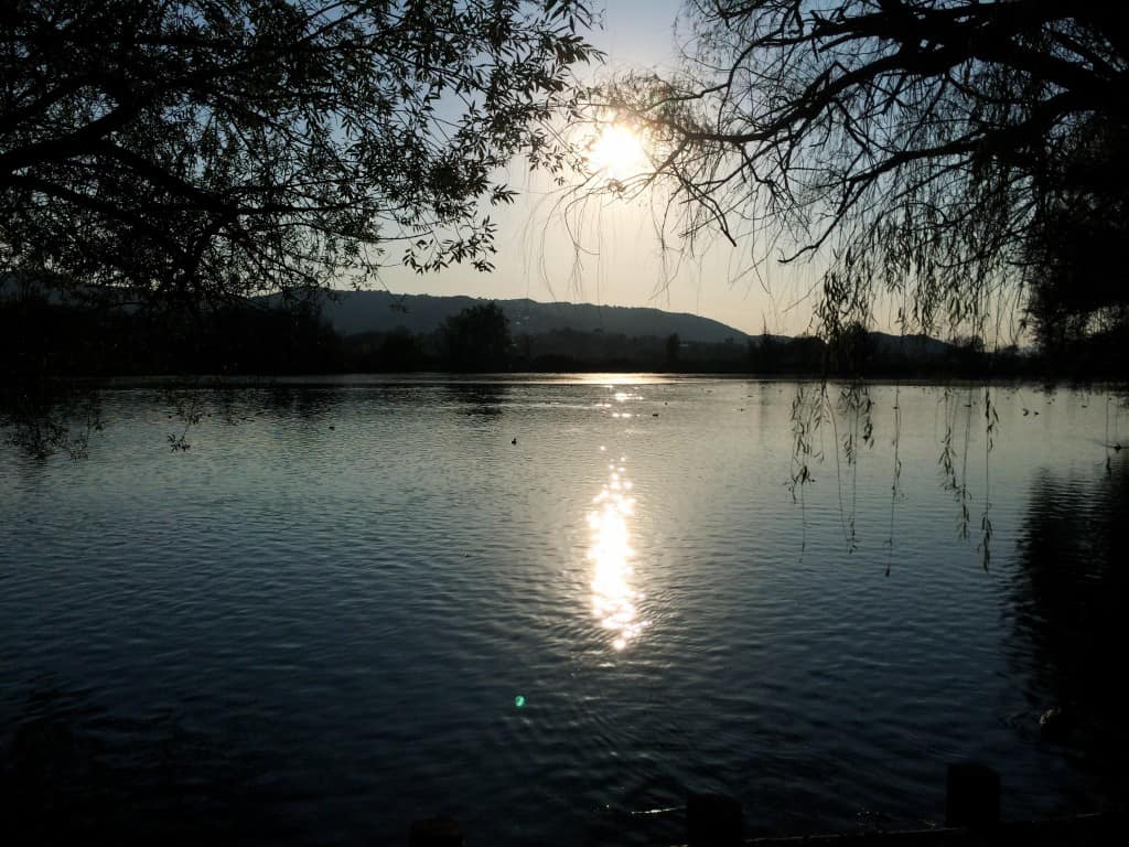 tramonto lago di posta fibreno