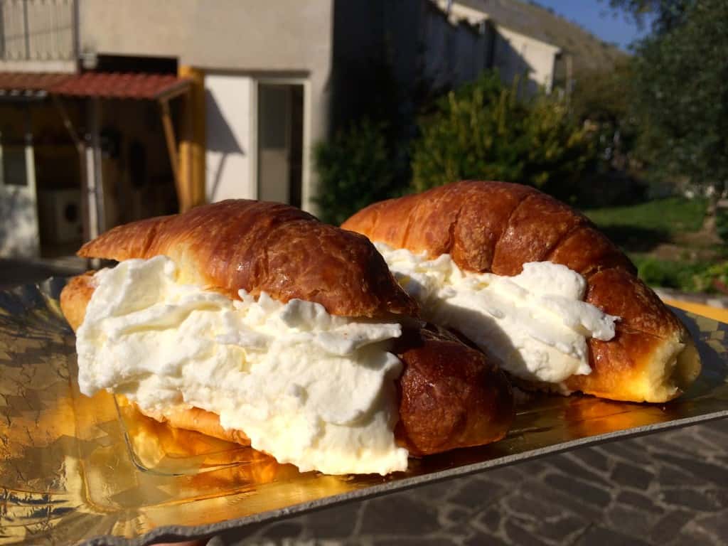 croissants and cream