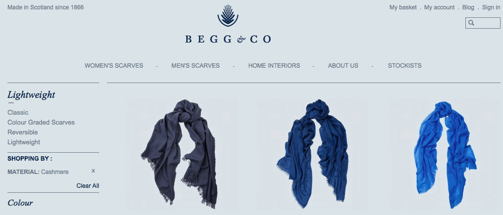 Begg & Co scarves