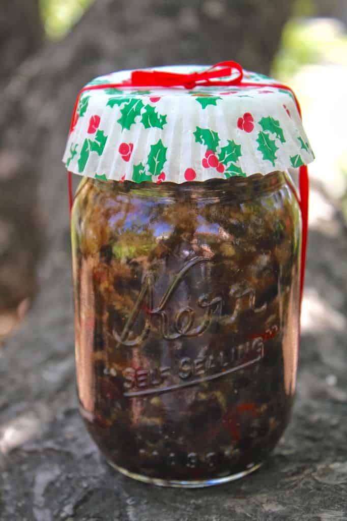 mincemeat homemade in jar for mince pies