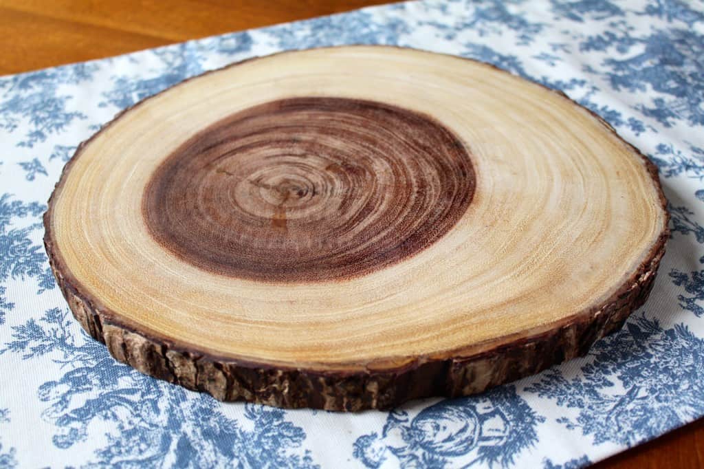 wood charger for cheese
