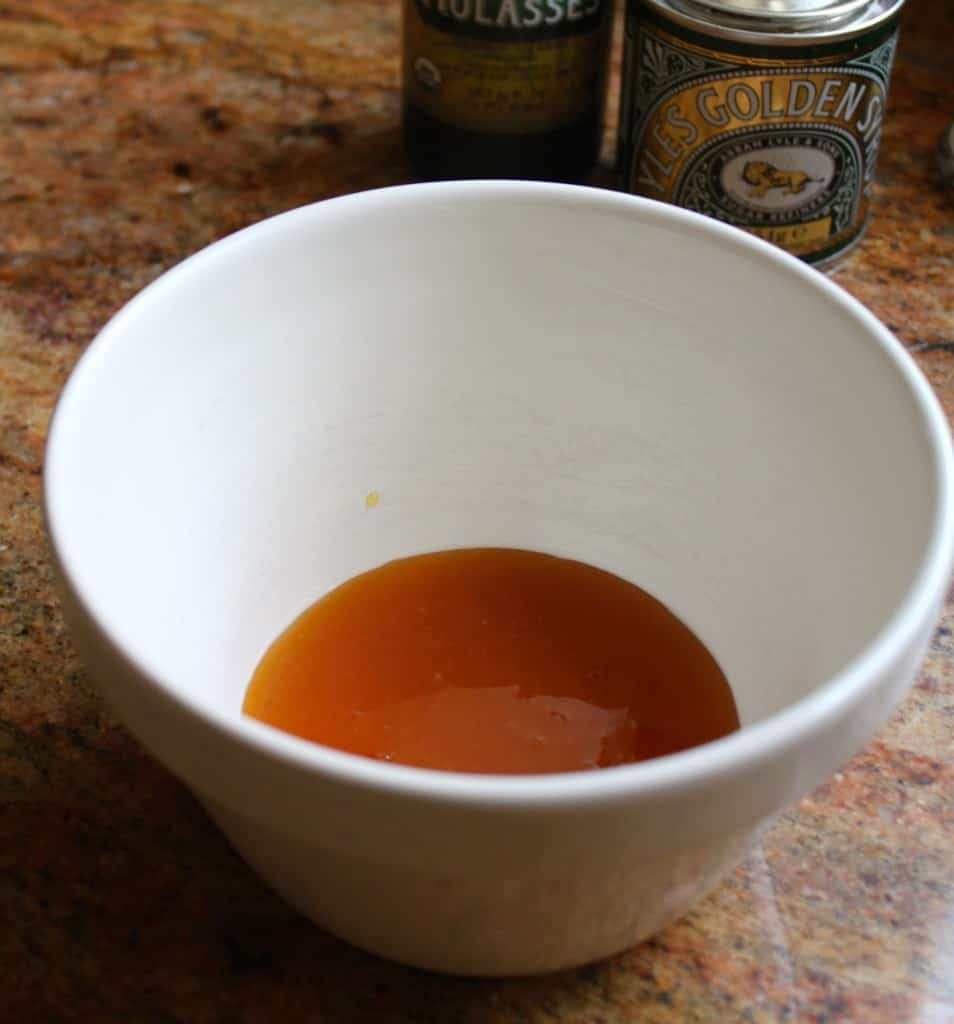 Golden Syrup in Bowl for treacle sponge pudding