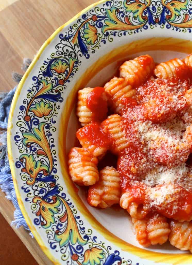 plate of authentic Italian gnocchi