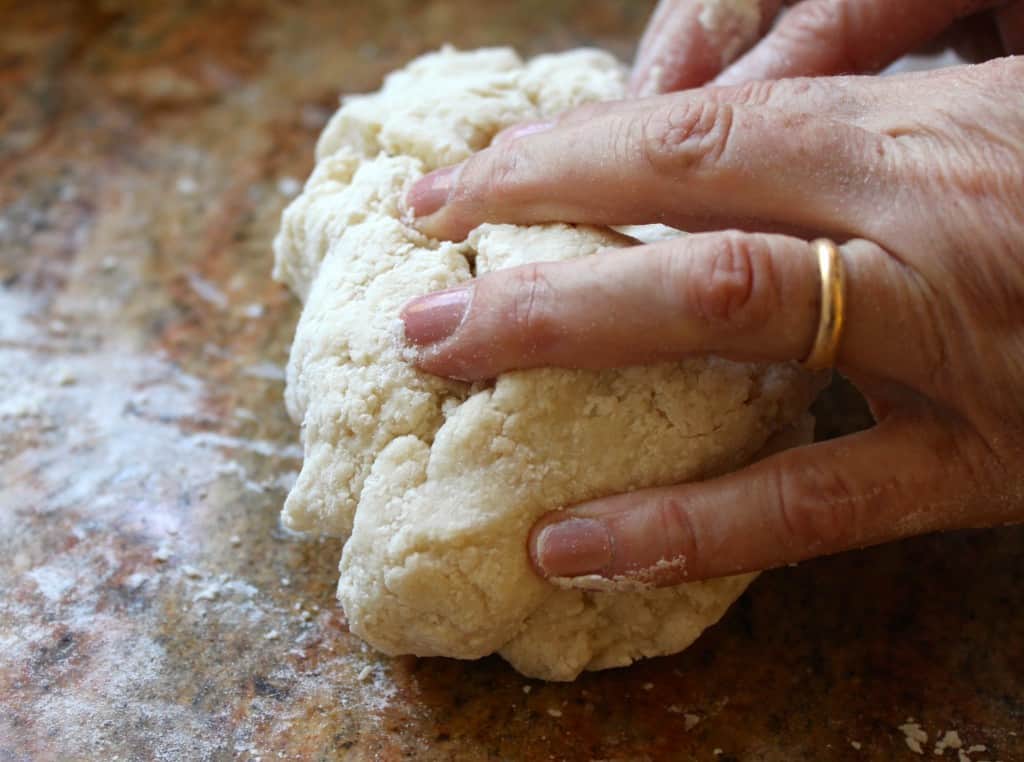 kneading authentic Italian gnocchi