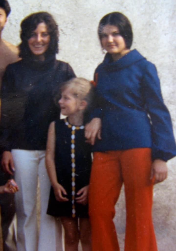 my cousins, ada and concetta and me at 7 years of age