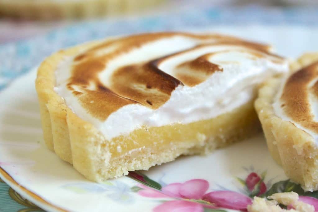 sliced Lemon Passion Fruit Meringue tartlet