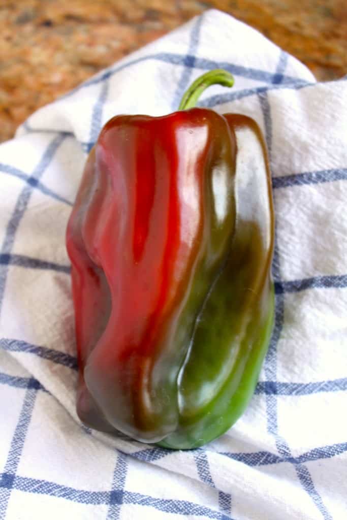 beautiful red and green bell pepper
