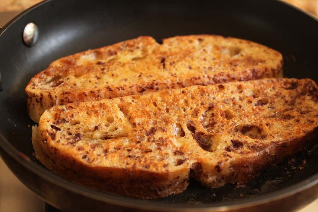 Cooking cinnamon French toast