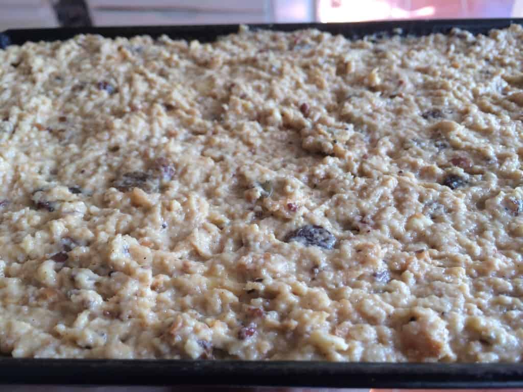 Bread Pudding ready for the oven