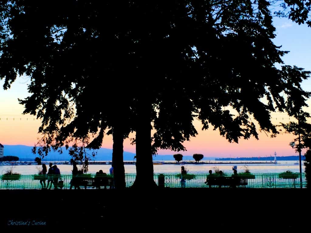 Colorful sunset over Lake Geneva Christinas Cucina