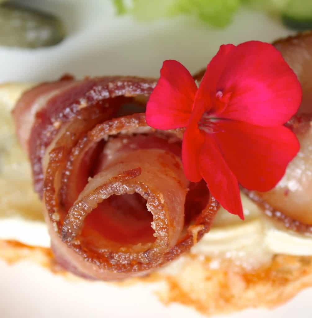 Bacon rose and flower