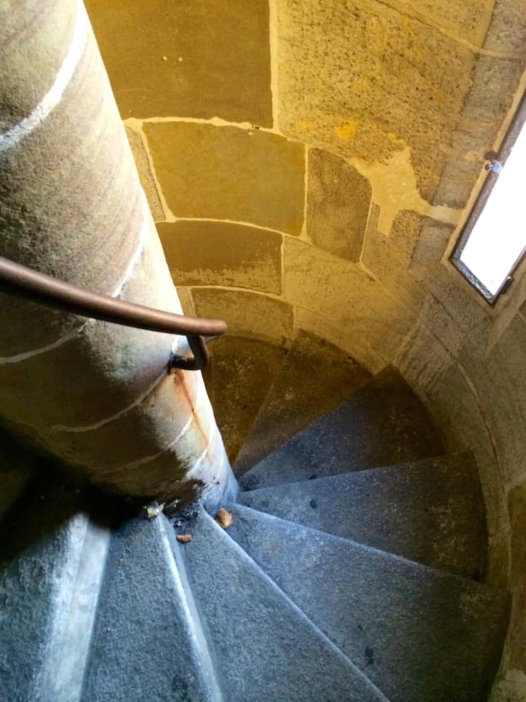 Steps to the North Tower of St Peters Cathedral in Geneva