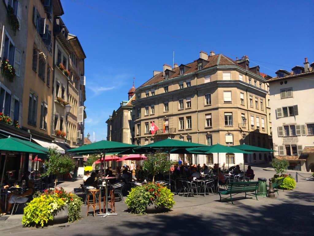 Square in Old Town Geneva